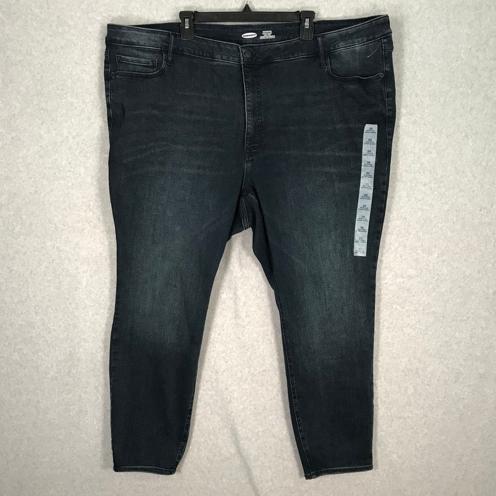 NEW Old Navy Rockstar Jeans Size 28 Dark Wash Super Skinny High Rise Stretch‎